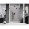 Mexen Lunar-F L faltbare Duschabtrennung rechts 130 cm, transparent, schwarz - 836SL-130-050-70-00-P