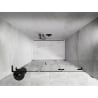 Mexen Lunar-F L faltbare Duschabtrennung rechts 130 cm, transparent, schwarz - 836SL-130-050-70-00-P