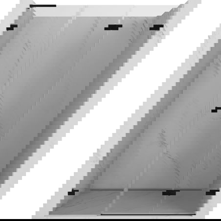 Mexen Lunar-F L πτυσσόμενη δεξιά πόρτα ντους 135 εκ., διαφανής, μαύρη