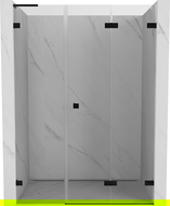 Mexen Lunar-F L vouwdeur douche rechts 140 cm, transparant, zwart - 836SL-140-050-70-00-P