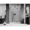 Mexen Lunar-F L porte de douche pliante droite 150 cm, transparent, noir - 836SL-150-050-70-00-P
