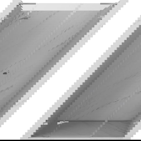 Mexen Lunar L vänsterhängda duschdörrar 125 cm, transparent, krom - 834SL-125-050-01-00-L