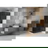 Mexen Rio quadratische Duschkabine 90 x 90 cm, grafit, schwarz + Flat Duschwanne, weiß - 860-090-090-70-40-4010B