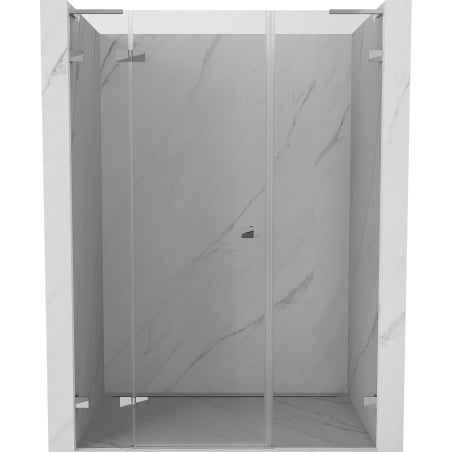 Mexen Lunar L left hinged shower door 135 cm, transparent, chrome - 834SL-135-050-01-00-L
