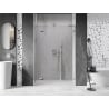 Mexen Lunar L left side hinged shower door 145 cm, transparent, chrome - 834SL-145-050-01-00-L
