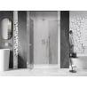 Mexen Lunar L drzwi prysznicowe uchylne lewe 155 cm, transparent, chrom - 834SL-155-050-01-00-L