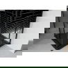 Mexen Rio cabine de douche carrée 90 x 90 cm, bandes noires, noir + receveur Flat, noir - 860-090-090-70-20-4070B