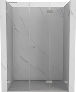 Mexen Lunar-F L sklopiva vrata za tuš desna 135 cm, prozirna, brušeni nikal - 836SL-135-050-97-00-P
