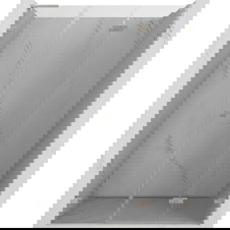Mexen Lunar-F L Faltbare Duschabtrennung rechts 150 cm, transparent, gebürsteter Nickel - 836SL-150-050-97-00-P