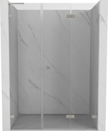 Mexen Lunar-F L drzwi prysznicowe składane prawe 150 cm, transparent, nikiel szczotkowany - 836SL-150-050-97-00-P