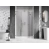 Mexen Lunar-F L porte de douche pliante droite 150 cm, transparent, nickel brossé - 836SL-150-050-97-00-P
