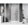 Mexen Lunar L left pivot shower door 135 cm, transparent, white - 834SL-135-050-20-00-L