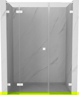 Mexen Lunar L Duschdrehtür links 155 cm, transparent, weiß - 834SL-155-050-20-00-L