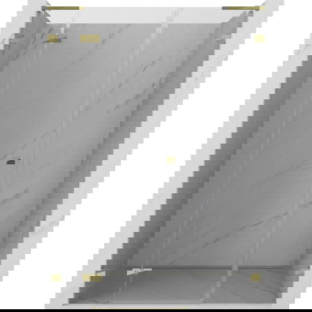 Mexen Lunar L Duschdrehtür links 120 cm, transparent, gold - 834SL-120-050-50-00-L