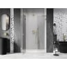 Mexen Lunar L drzwi prysznicowe uchylne lewe 145 cm, transparent, złote - 834SL-145-050-50-00-L