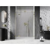 Mexen Lunar hinged shower door left 145 cm, transparent, brushed gold - 834S-145-050-55-00-L