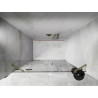 Mexen Lunar hinged shower door left 145 cm, transparent, brushed gold - 834S-145-050-55-00-L