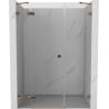 Mexen Lunar drzwi prysznicowe uchylne lewe 120 cm, transparent, różowe złoto - 834S-120-050-60-00-L