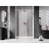 Mexen Lunar left hinged shower door 130 cm, transparent, rose gold - 834S-130-050-60-00-L