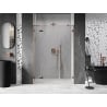 Mexen Lunar left hinged shower door 130 cm, transparent, rose gold - 834S-130-050-60-00-L
