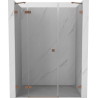Mexen Lunar dušiuksed vasak 125 cm, läbipaistev, harjatud vask - 834S-125-050-65-00-L