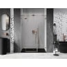 Mexen Lunar left-hinged shower door 135 cm, transparent, brushed copper - 834S-135-050-65-00-L