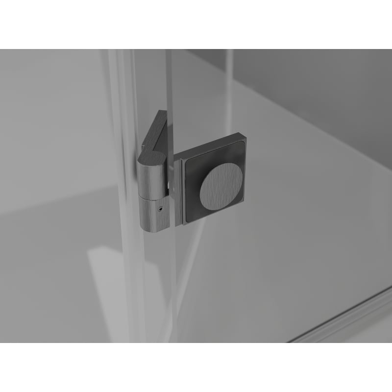 Mexen Lunar 120 cm Left Hinged Shower Door, Transparent, Brushed Gun Gray - 834S-120-050-66-00-L