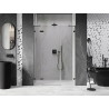 Mexen Lunar dušiuksed, vasak, 155 cm, läbipaistev, harjatud hall - 834S-155-050-66-00-L