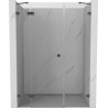 Mexen Lunar duššiuksed vasakutihendusega 160 cm, läbipaistev, harjatud gun gray - 834S-160-050-66-00-L