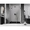Mexen Lunar Left-Swing Shower Door 125 cm, Transparent, Black - 834S-125-050-70-00-L