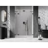 Mexen Lunar drzwi prysznicowe uchylne lewe 130 cm, transparent, czarne - 834S-130-050-70-00-L