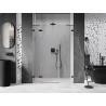Mexen Lunar dušinurkadel uksed, vasak, 150 cm, läbipaistev, must - 834S-150-050-70-00-L