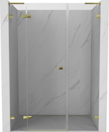 Mexen Lunar L draaideur douchedeur links 155 cm, transparant, goud - 834SL-155-050-50-00-L
