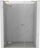 Mexen Lunar L Left Swing Shower Door 155 cm, Transparent, Gold - 834SL-155-050-50-00-L
