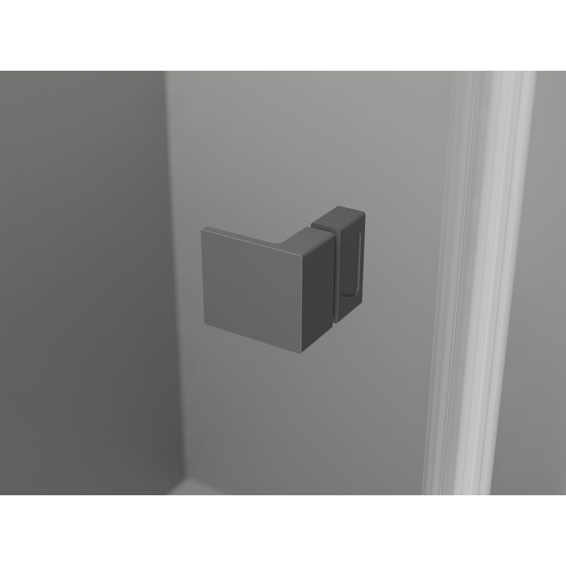 Mexen Lunar Duschdier lénks ofklapps 120 cm, transparent, Gun Metal - 834S-120-050-95-00-L