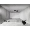 Mexen Lunar drzwi prysznicowe uchylne lewe 130 cm, transparent, gun metal - 834S-130-050-95-00-L