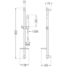 Mexen DQ70 sliding shower set, brushed gun gray - 785704581-66