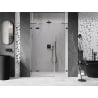 Mexen Lunar 160 cm Left Hinged Shower Door, Transparent, Gun Metal - 834S-160-050-95-00-L