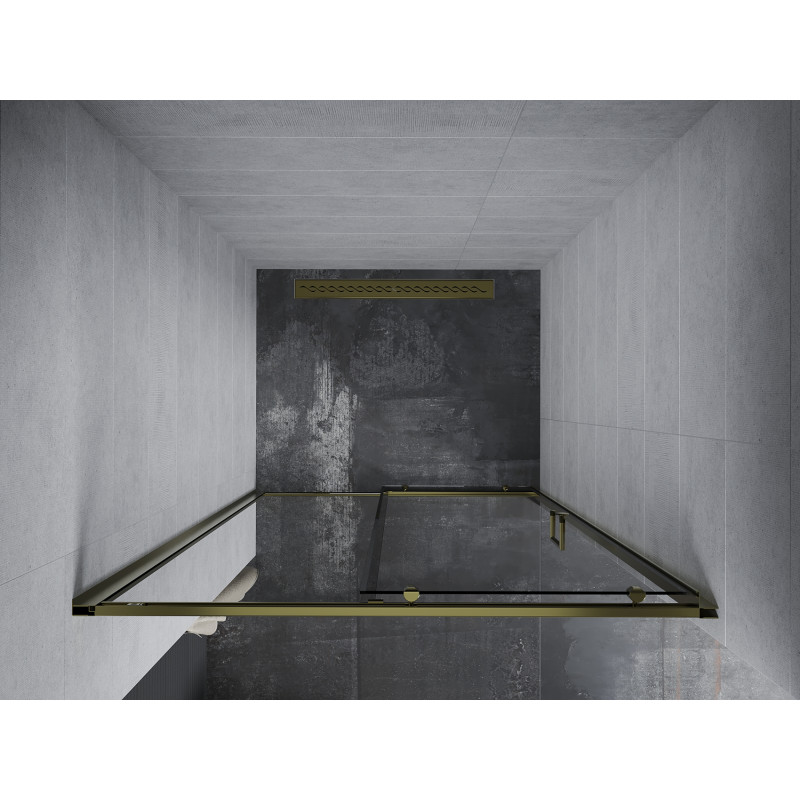 Mexen Apia porte de douche coulissante 150 cm, transparent, or - 845-150-000-50-00