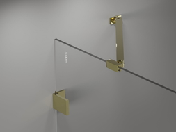 Mexen Lunar Duschwand 1-flügelig 70 x 150 cm, transparent, gold - 897-070-000-50-00