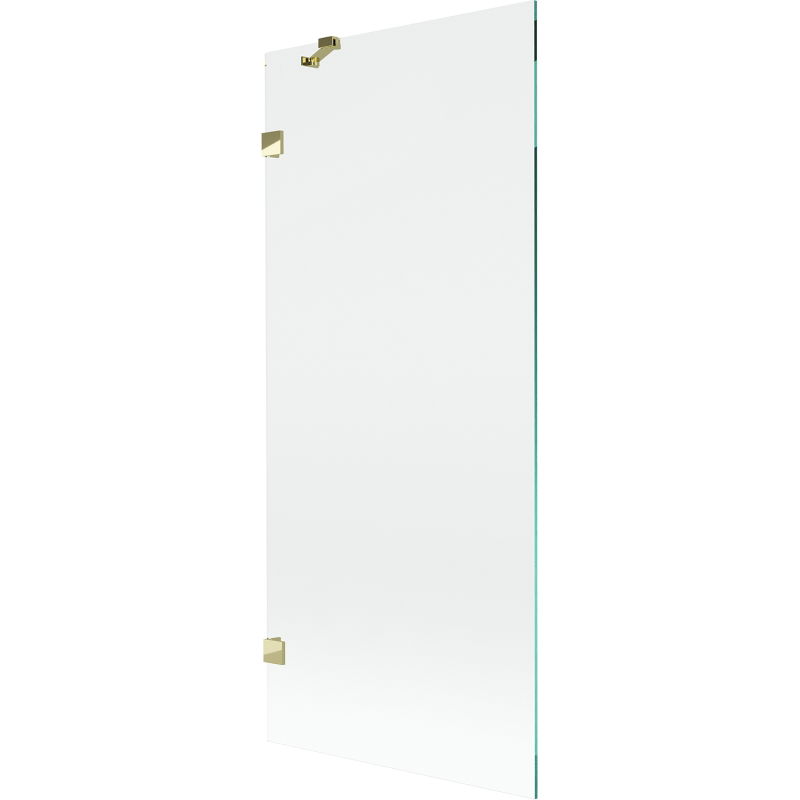 Mexen Lunar Badewannen-Faltwand 1-flügelig 80 x 150 cm, transparent, gold - 897-080-000-50-00