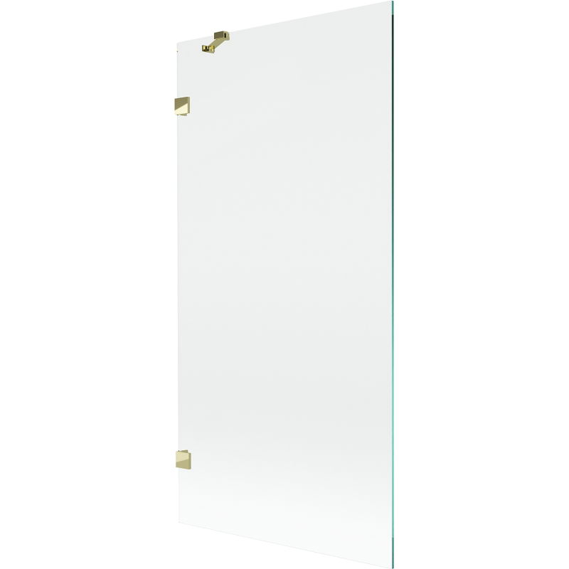 Mexen Lunar Duschwand 1-flügelig 90 x 150 cm, transparent, gold - 897-090-000-50-00