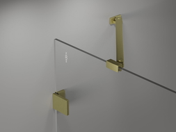 Mexen Lunar Badewannenfaltwand 1-flügelig 80 x 150 cm, transparent, gold gebürstet - 897-080-000-55-00