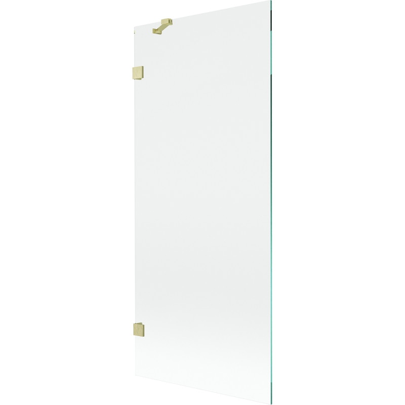 Mexen Lunar jednokrilo paravan za kadu 80 x 150 cm, proziran, zlatni brušeni - 897-080-000-55-00