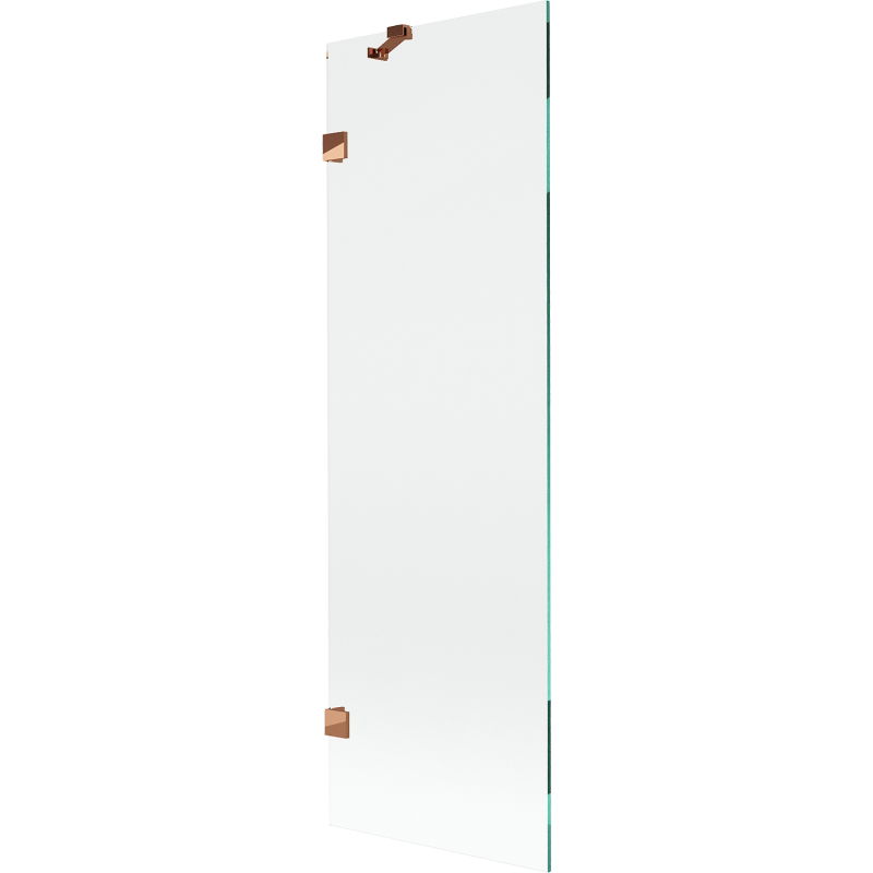 Mexen Lunar παραβάν μπάνιου μονόφυλλο 60 x 150 cm, διάφανο, ροζ χρυσό - 897-060-000-60-00