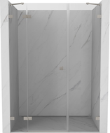 Mexen Lunar draaideur douchedeur links 155 cm, transparant, geborsteld nikkel - 834S-155-050-97-00-L