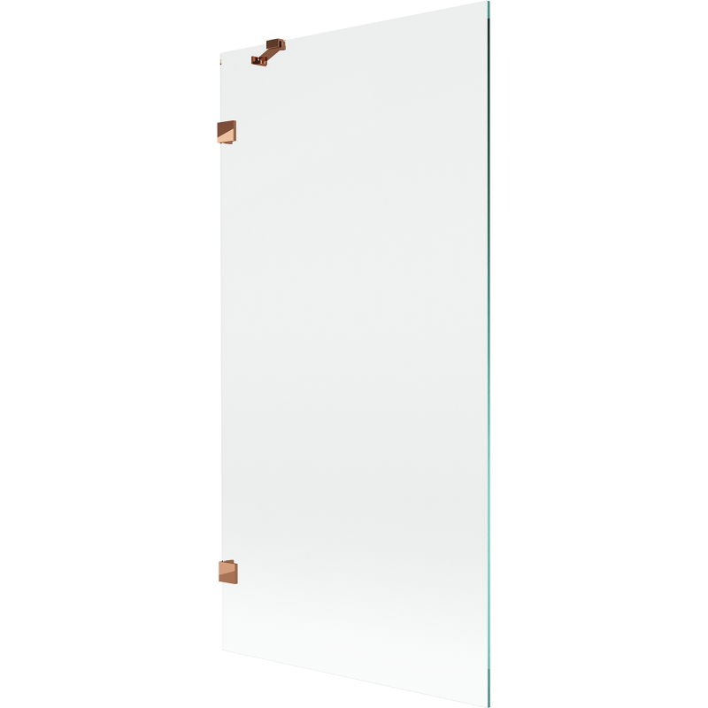 Mexen Lunar badwand 1-delig 90 x 150 cm, transparant, roze goud - 897-090-000-60-00