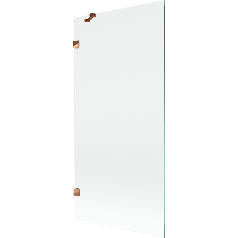 Mexen Lunar vannitoa paravan 1-tiivaline 90 x 150 cm, läbipaistev, roosa kuld - 897-090-000-60-00