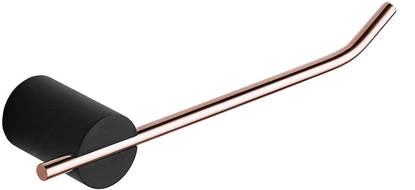 Mexen Aron suporte para papel higiénico, preto/ouro rosa - 7088133-67