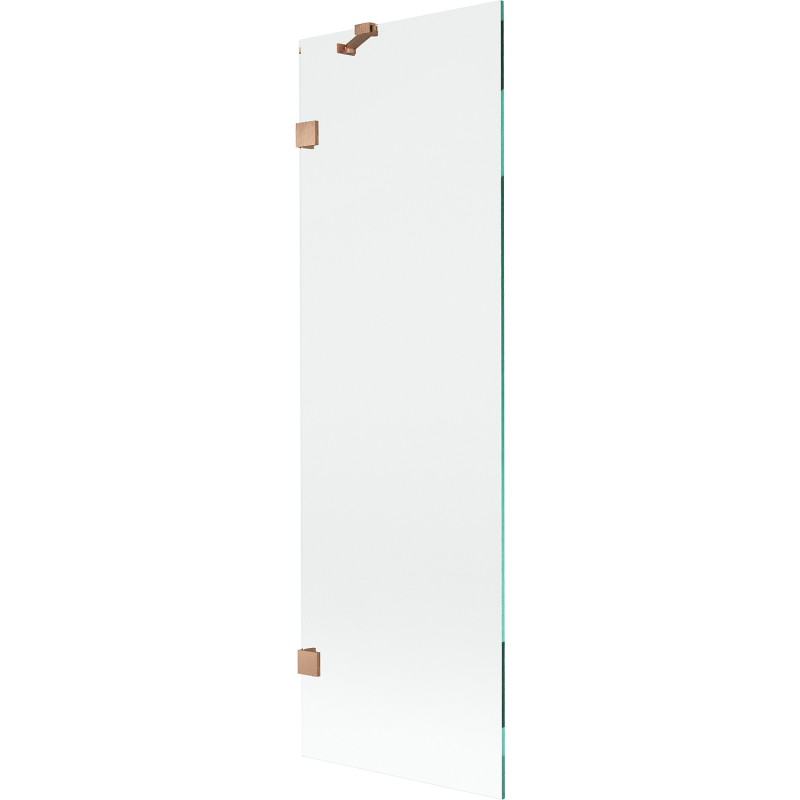 Mexen Lunar parawan nawannowy 1-skrzydłowy 60 x 150 cm, transparent, miedź szczotkowana - 897-060-000-65-00
